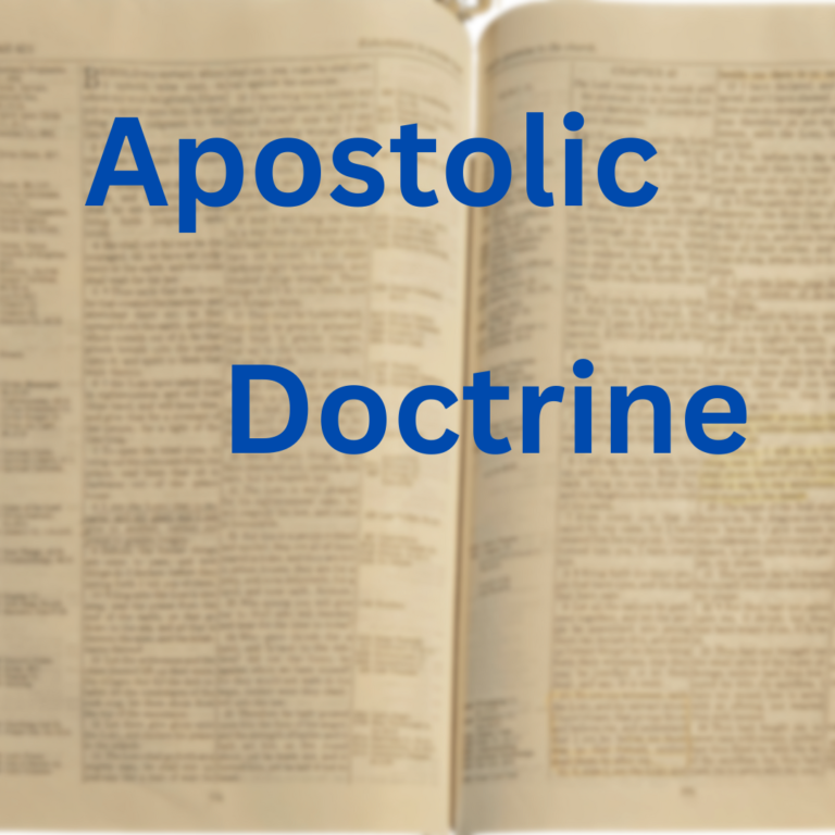 Apostolic Doctrine 1